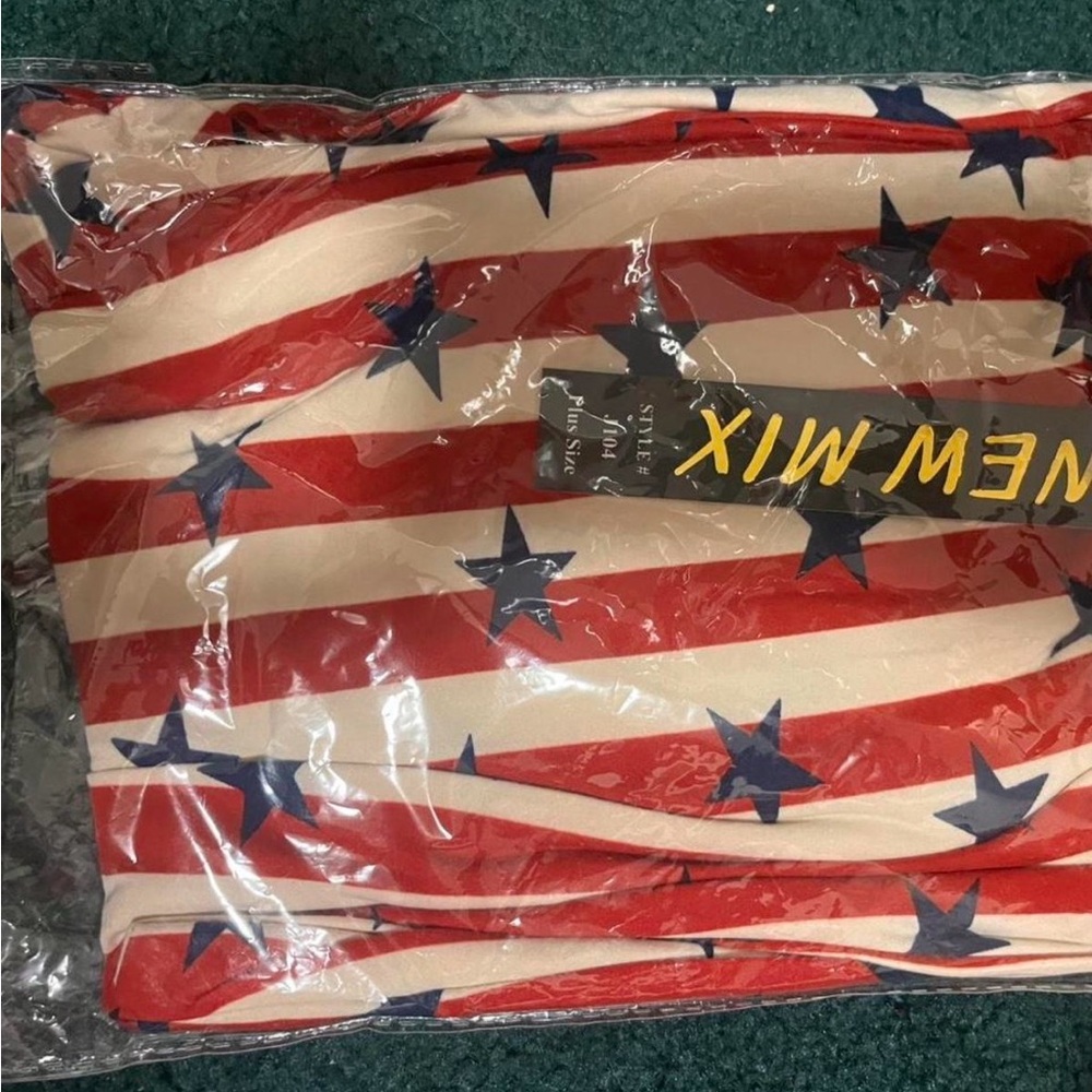 American Flag Print leggings